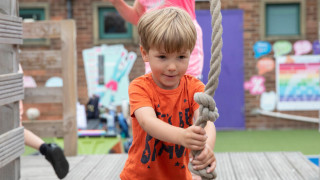 Leo, 4, takes part in Wallsend Children's Community's Summer of Fun activities.